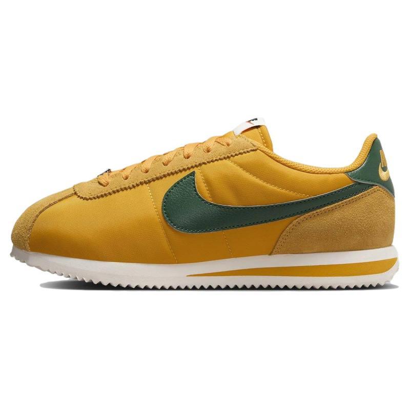 Nike Cortez Textile Yellow Ochre Gorge Green Women's Sneakers DZ2795-702