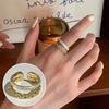 Women's High-End Creamy White Glazed Heart Ring – Fashionable Index Finger Accessory