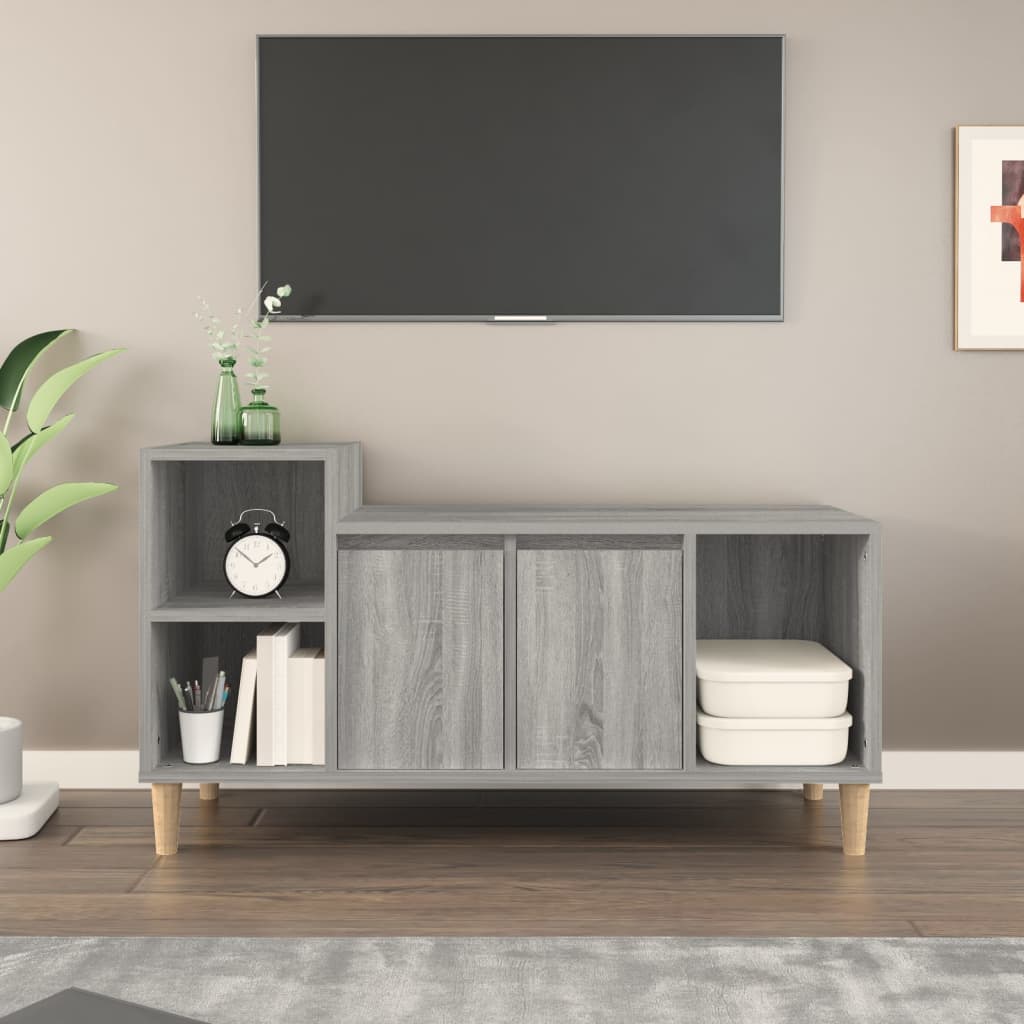 TV Grey Sonoma 100x35x55 cm Engineered Wood uygun fiyatlı satın