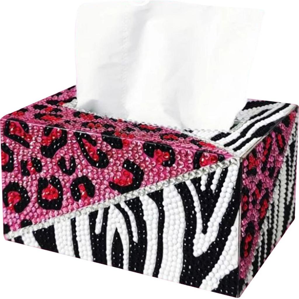 DIY Diamond Painting Square Tissue Box Rhinestone Drawing Art Tissue Dispenser