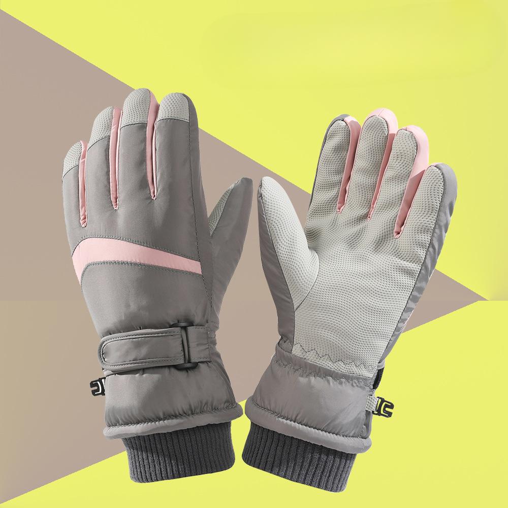 Ski Gloves for Men and Women In Winter Plus Velvet Thickened Waterproof Windproof Cold Warm Riding Electric Bike Touch Screen Gloves