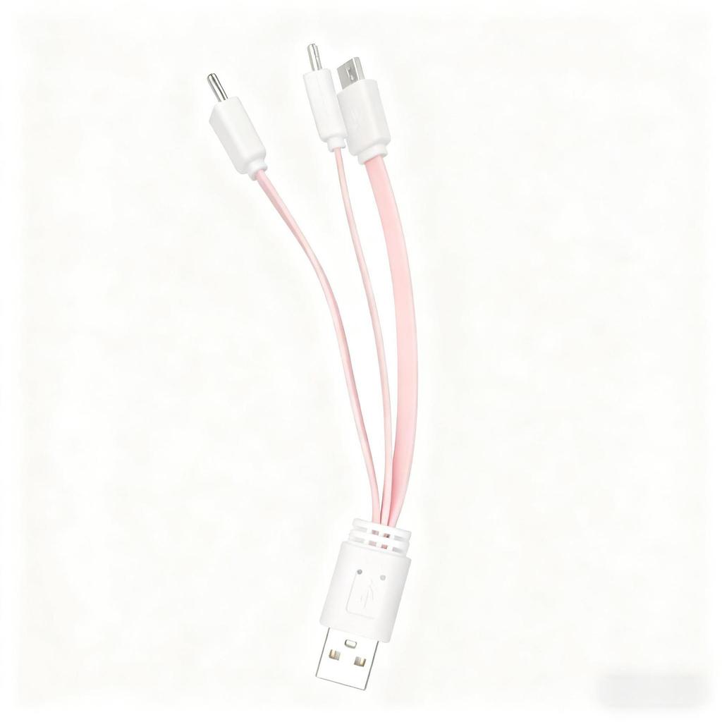 3-in-1 Noodle Power Bank Cable: V8, MicroUSB, and Bluetooth Charging