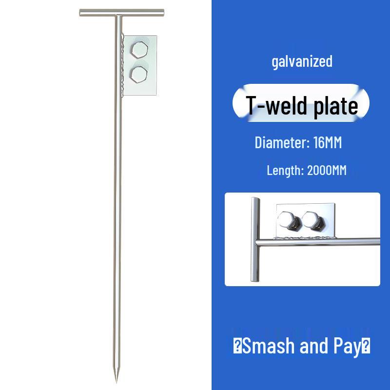 Verzinkte Blitzableiter-Erdungselektrode und Spitze