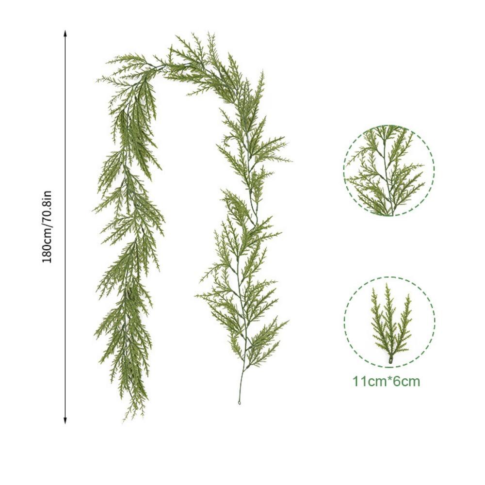 Gift Green Christmas Pine Garland 180cm Party Supplies Lifelike Pine Vine Plastic Wedding Favors Artificial Pine Christmas