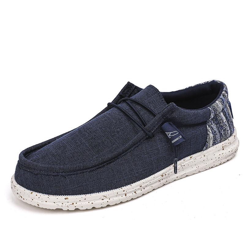 Modische Leichte Canvas-Schuhe für Herren Slip-on Sommerliche Mode Casual 2024 Bequem Atmungsaktiv Mokassin Homme Mocasines Hombre