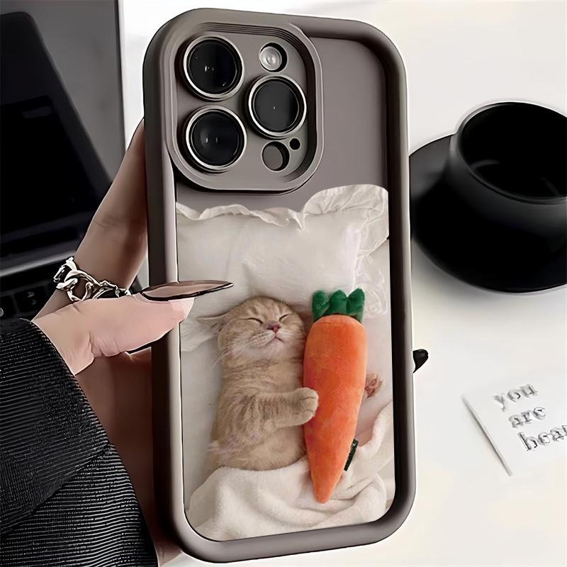 Cartoon Cute Cat Silicone Phone Case For Samsung Galaxy S25 Ultra S24 FE S23 S22 Plus A06 A26 A36 A33 A25 A16 A34 A56 Soft Cover