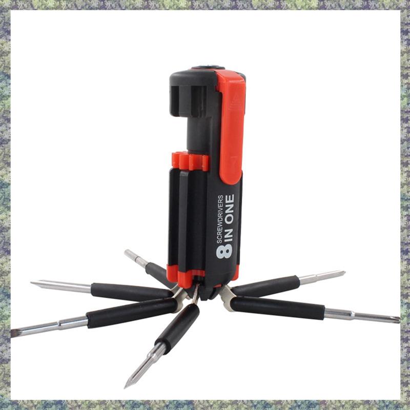 WON Multifunction 8 In 1 Repair Screwdriver With Light Portable Household Screwdriver
