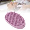 3pcs Oval Shape Hair Brush Silicone Elastic Wide Teeth Shampoo Brush for Hair Washing Cleaning
