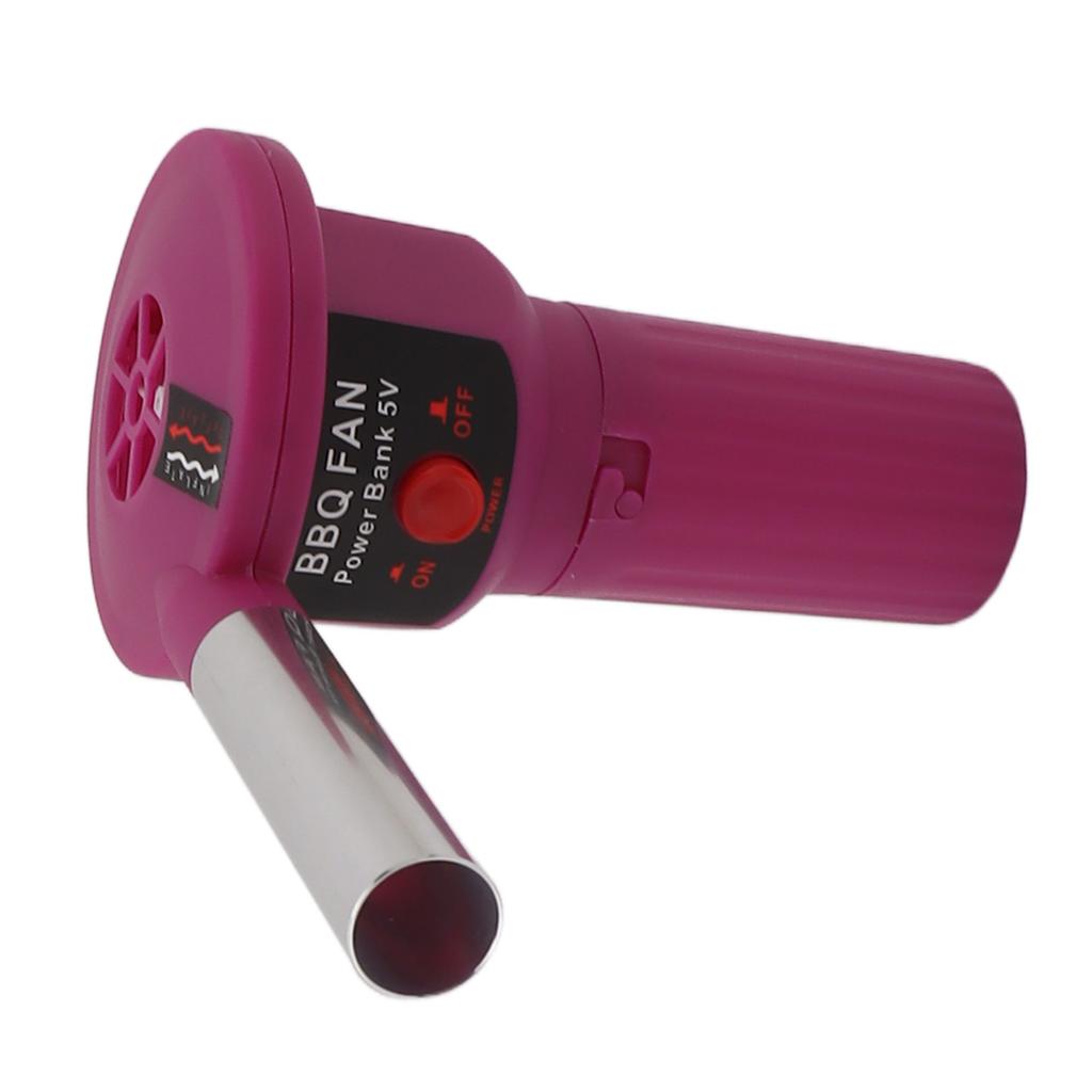 5V Portable Handheld Electric BBQ Cooking Fan Blower with USB Cable for Outdoor Camping Hiking Cook Picnic Barbecue