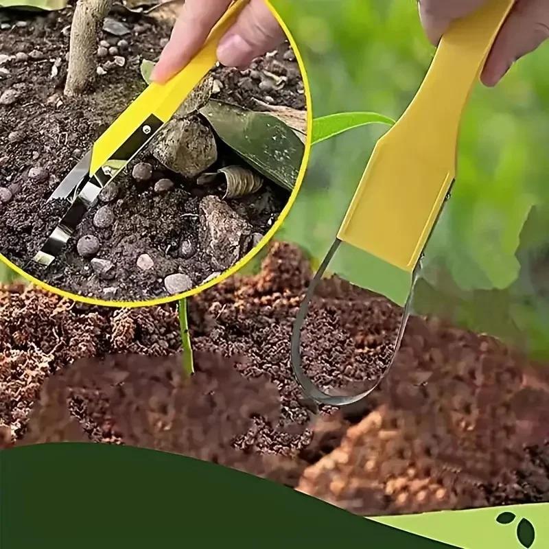 Garden Bandit Yabani Ot Sökücü 25cm Ahşap Sap Paslanmaz Çelik Bahçe Yabani Ot Sökücü El Yabani Ot Temizleme Sökme Kesici Çekici Aletler
