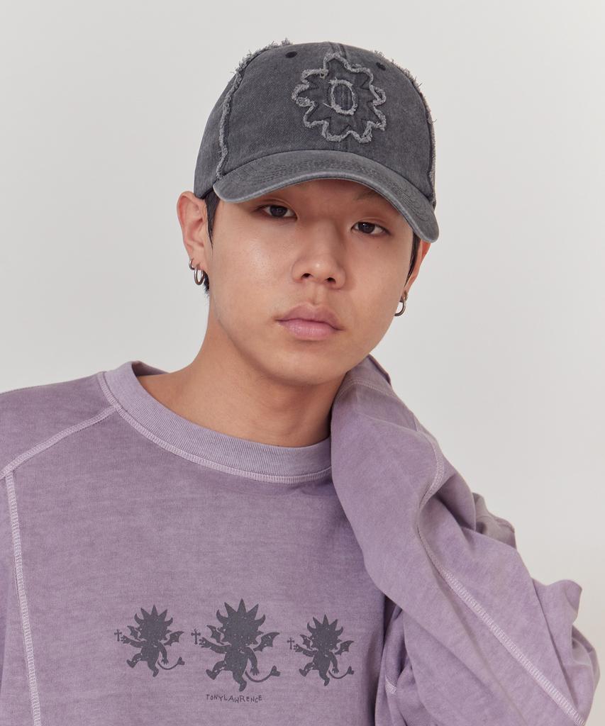Tonilolenseu Applique Symbol Logo Ball Cap Charcoal
