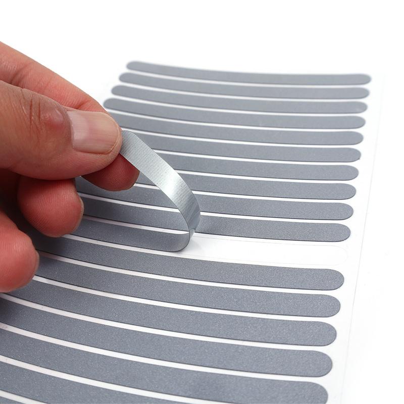 20ks Reflexní samolepky náboje kola auta Sada ráfku pneumatiky svítící ozdobné proužky pro motocykl, jízdní kolo, noční bezpečnost