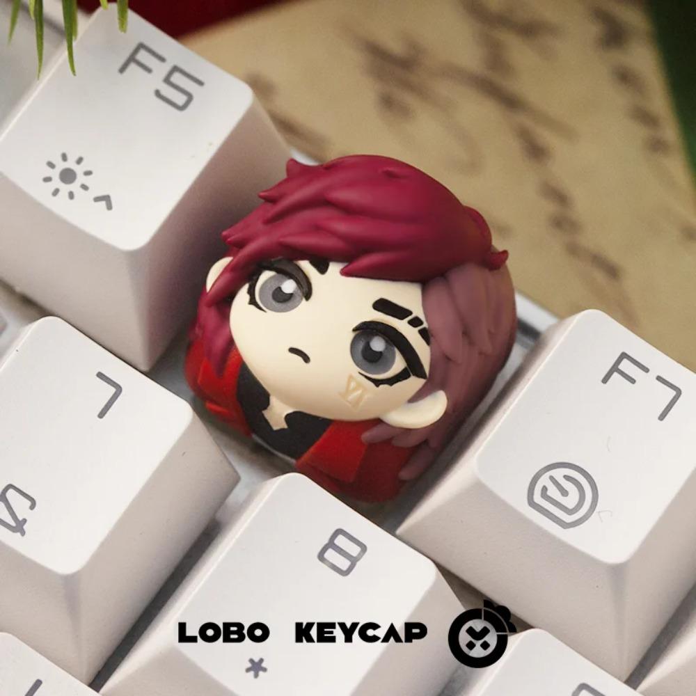 Twin Cities Battle Jinx Keycaps Game Peripheral Heimerdinger Resin creativity Single Keycap Keypads Accessories Surprise Gifts