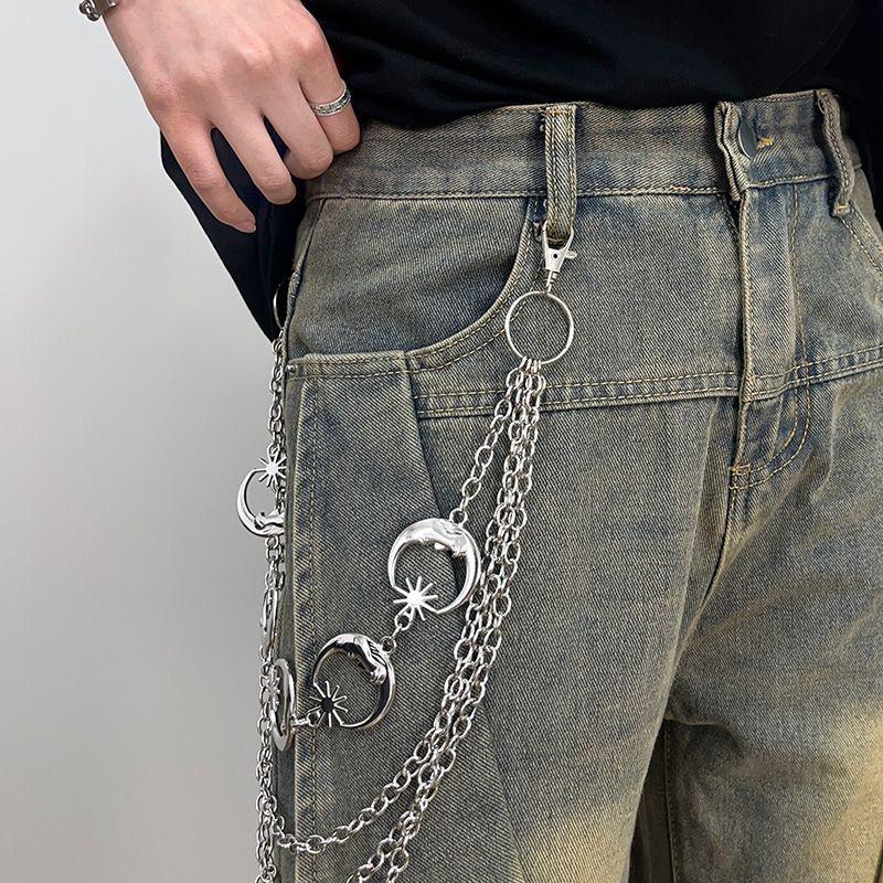 Trendy Unisex Punk Hip-Hop Jeans Waist Chain - Versatile Metal Pants Accessory