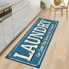 For Laundry, Long Foot Mats, Kitchen Mats, Letter Water-Absorbing Oil-Absorbing Floor Mats, Dirt-Resistant And Non-Slip Washing Machine Mats
