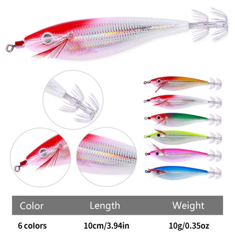 6Pcs Artificial Shrimp Cuttlefish Hard Fishing Baits for Enhances Attraction Fishing Lures Set for Fishing Experiences