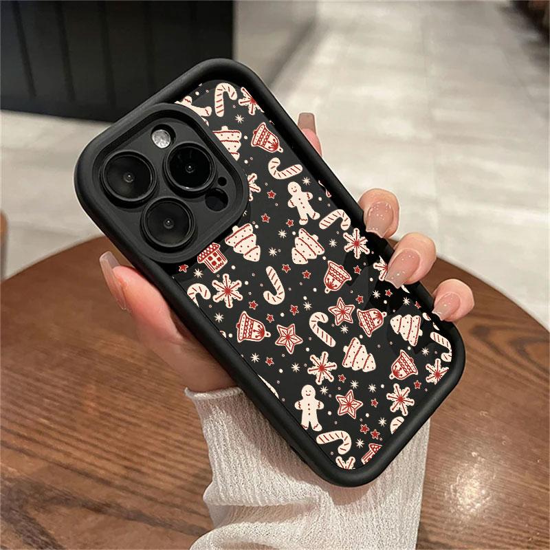 Merry Christmas Drawings Print Coque For Iphone 15 13 17 16 Case For IPhone 17 Air 11 13 12 16 Pro Max 14 Plus Soft Phone Cover