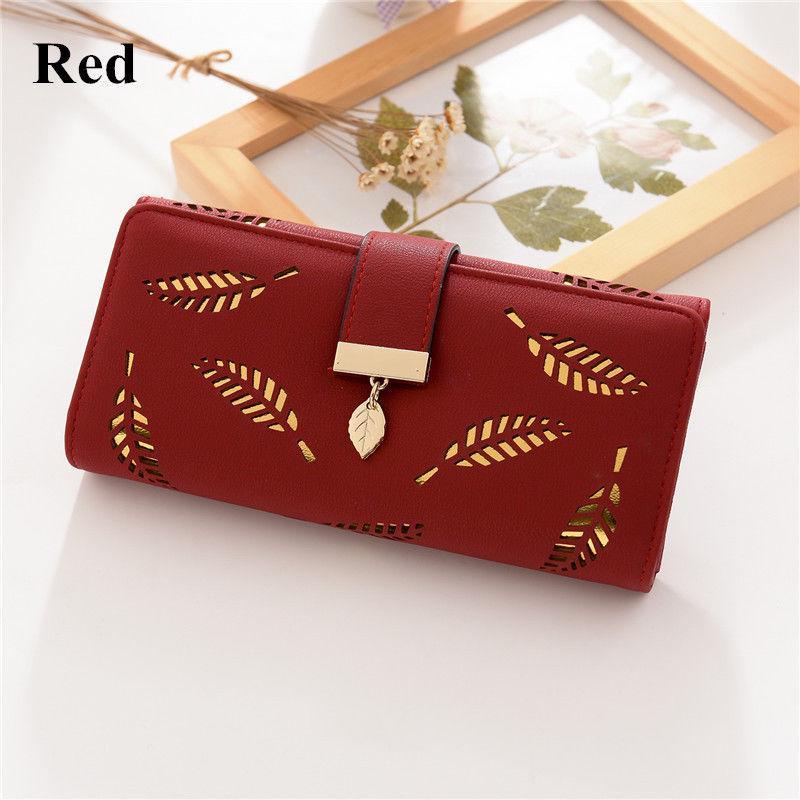 Women Purse Fashion Wallet Long Card Holder Clutch Leather Pu Wallets Crown
