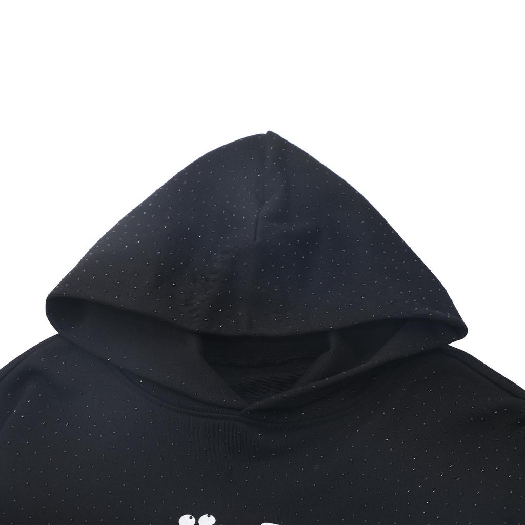 Hanorac Streetwear Greu de Calitate Superioară Sp5der cu Strass-uri pentru Cuplu