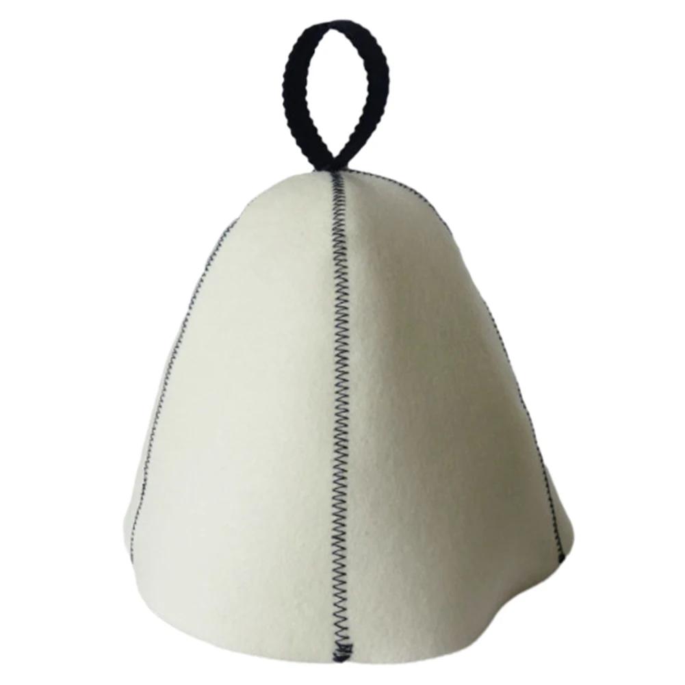 Pure Wool Felt Sauna Hat Russian Banya Cap For Saunahut Bath Shower House Head Protection Sauna Vaporarium Accessories