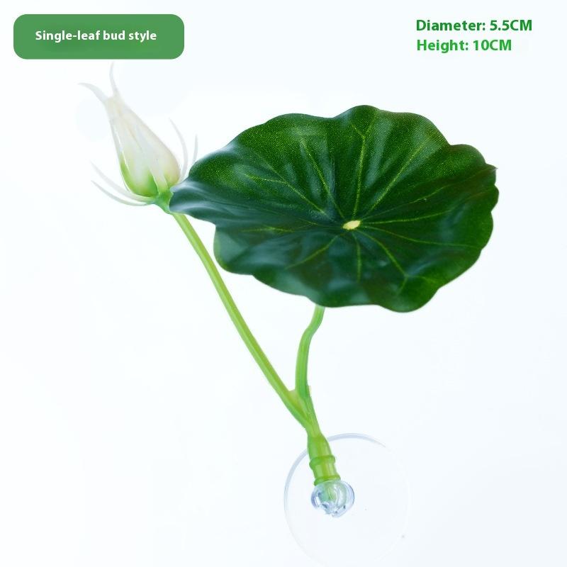 

1Pcs Fish Tank Fake Plants Decoration Green Leaf Hammock For Betta Fish Stress-Reducing Aquarium-Safe Decor With Suction Cup