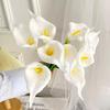 Mini PU Calla Lily Artificial Bouquet for Weddings, Home Decor, Photography, and Landscaping.