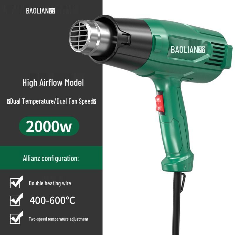 

High-Temp Electronic Heat Gun for Industrial Film and Shrink Applications