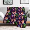 Purple Childhood Toy 90s Chaos Cursed Meme Pattern Throw Blanket Soft Sherpa Fleece Warm Blanket for Winter