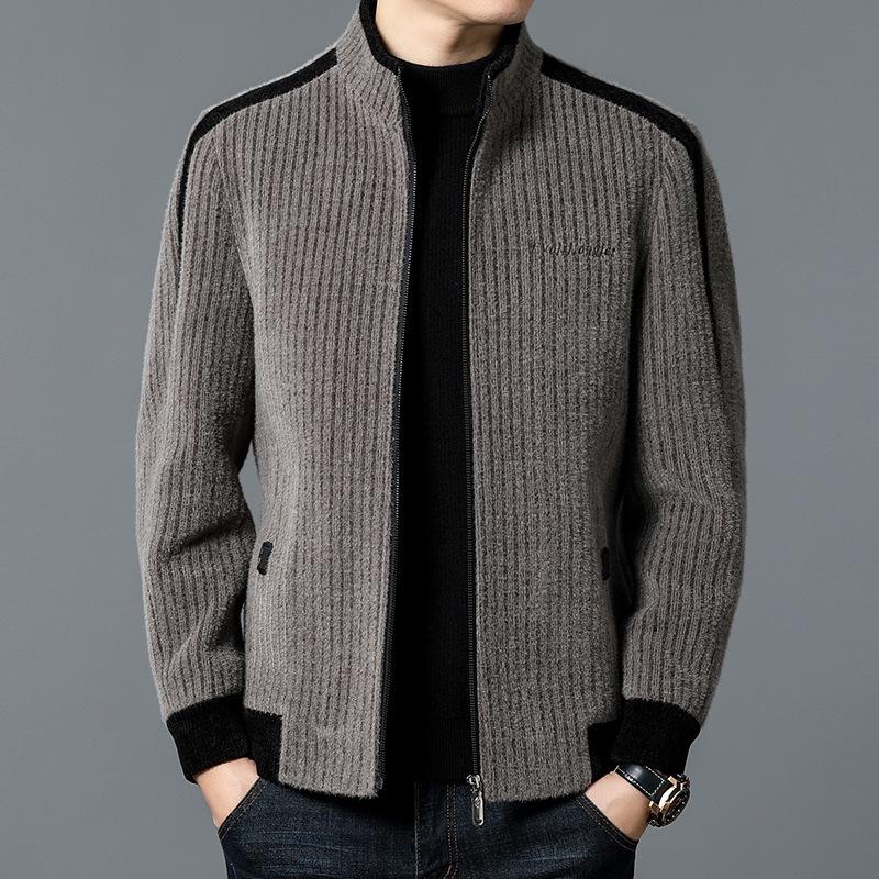 

2025 Men s Stand Collar Thickened Velvet Jacket, Winter Woolen Coat 190/3XL for 175-185 jin верблюд
