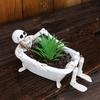 Skeleton Flower Pot Resin Skeleton in Home Decor Planter for Plant Pot Gothic Succulents Halloween