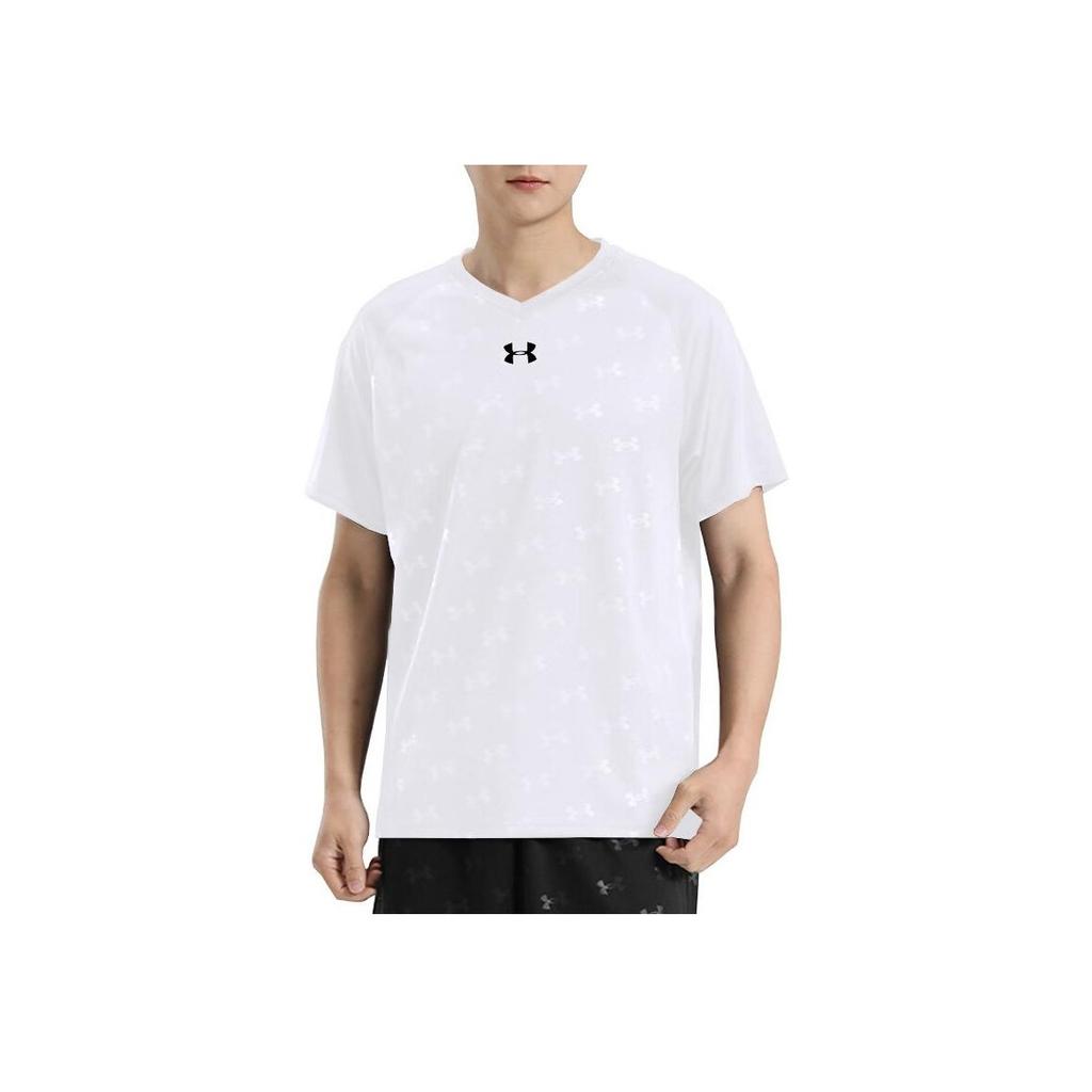 Under Armour Logo Casual Breathable Soccer Training Match Knit T-Shirt Unisex Tops White 21500531-100