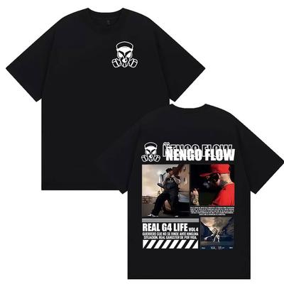 Rapper Nengo Flow Real G4 Life Tour Fashion Design T Shirt Mens Fashion Hot Sale T Shirts Vintage Oversized Cotton Tshirt