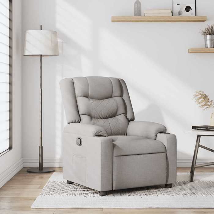 VidaXL Recliner Armchair Cloud Grey Fabric 4019928