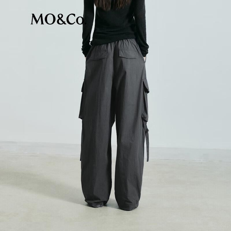 MO&Co. Women's Low-Waist Wide-Leg Cargo Pants