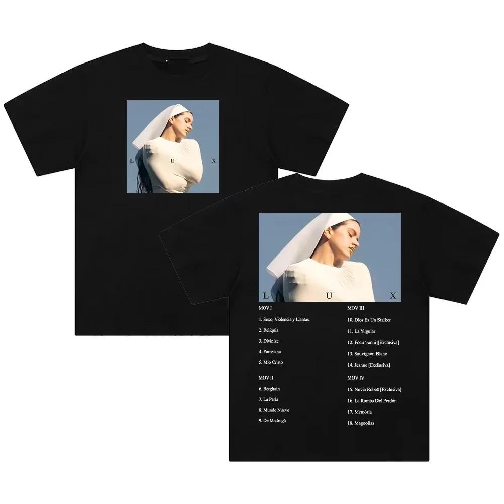 Rosalía LUX Inspired Oversized Cotton Printed Unisex TShirt Unisex Printed Cotton Crew Neck Short Sleeve Summer Streetwear