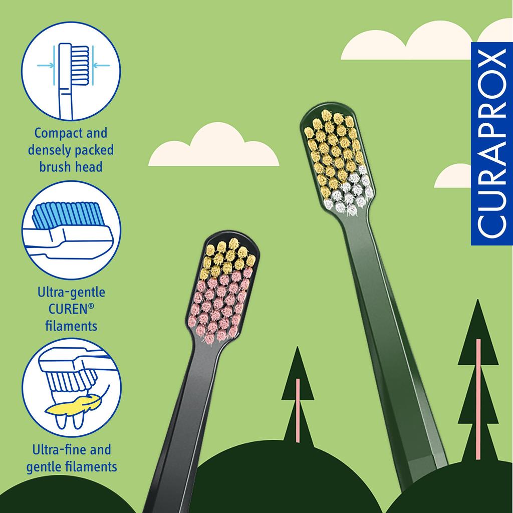 Curaprox CS5460 Toothbrush, Recycled v2, Set of 2