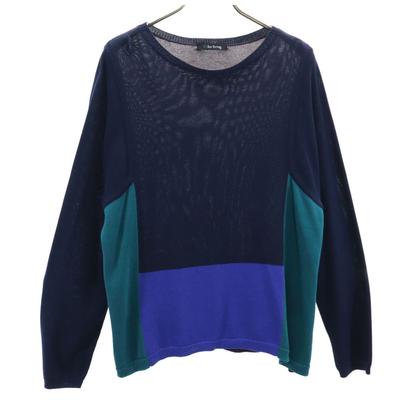 Y's for Living Long Sleeve Sweater Navy Knit Women Used