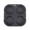 Food grade 4-hole silicone hamburger bread baking tray, hamburger mold, household oven, air fryer, baking tool