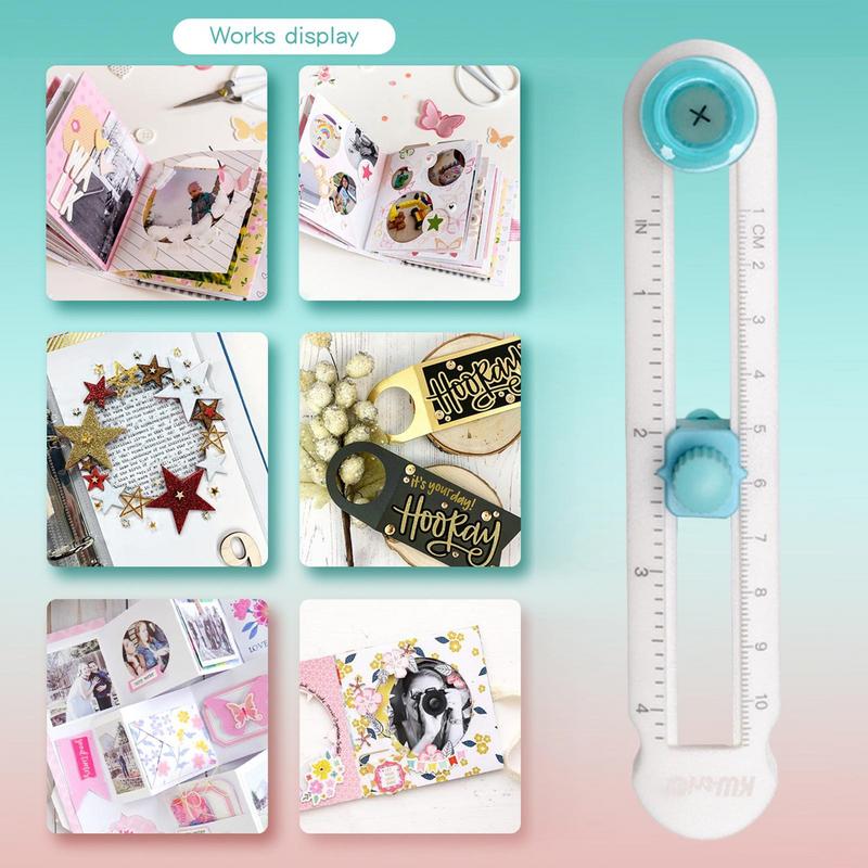 Craft Circles Cutter Paper Trimmer Tool For Round Crafts Supplies Easy To Read Clear Scale And Rotary Circles Cutter For DIY