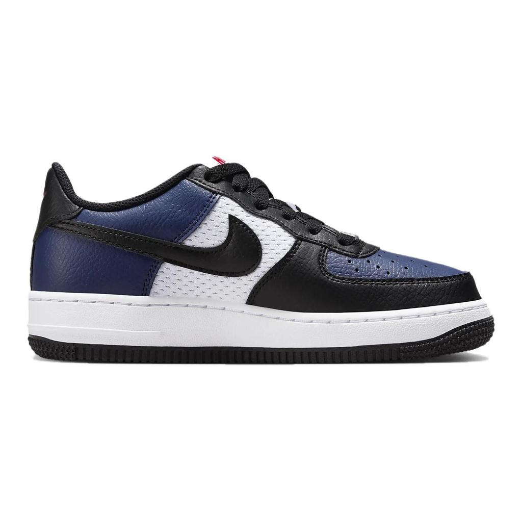 Nike Zapatillas para Niños Air Force 1 GS Malla Azul Marino Medianoche Negro Azul Blanco Rojo Universidad HJ9201-400