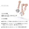 Gift from New York Dangle Earrings Pink Gold Processed 925 Silver Metal Hypoallergenic Gift Women's 1.25ct Women's