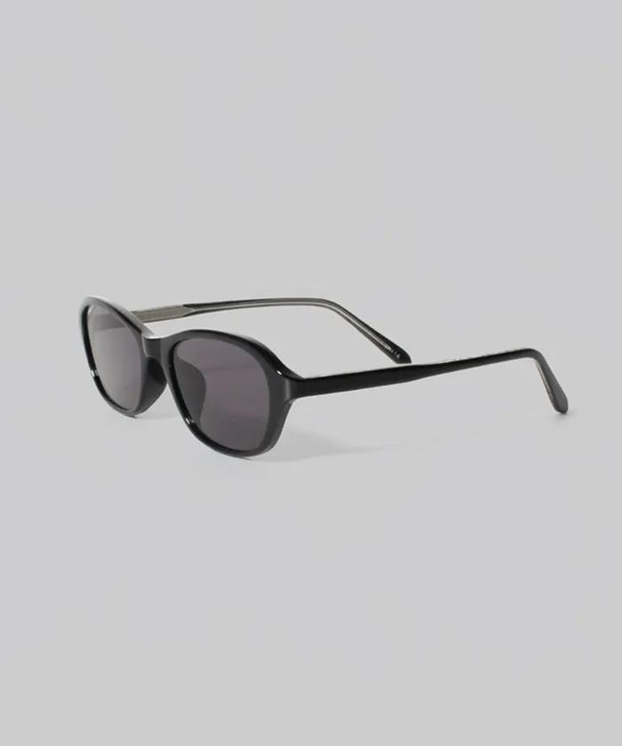 Retro Cat-Eye Oval Sunglasses(Black)