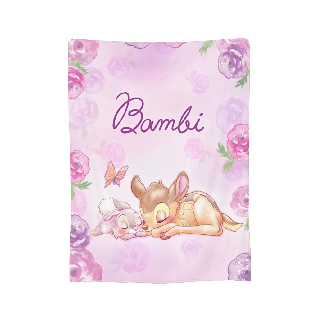 Schattige Bambi deken Cartoon Hert Flanellen Plaid Zomer Airconditioning Decoratie Zacht Warm Bedspreien,