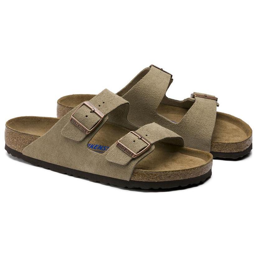 Birkenstock Arizona Soft Footbed Slide Slippers Unisex Taupe Regular 0951301