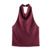 Vestido Midi de Manga Larga con Cuello Solapa Ajustado para Mujer Vestido de Tirantes Sedoso