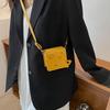 Bolso Bandolera de Bloque de Queso Lindo Triángulo Cuadrado Cartera de Queso Bolso Pequeño Bandolera con Correa Ajustable para Monedas Llaves Pintalabios