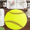 Runder Teppichmatte Teppich mit Sportthema - Fußball Baseball Basketball Muster Heimdekoration für Wohnzimmer Kinderzimmer Heimmatte