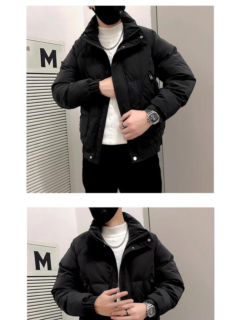 Men's Trendy Thickened Down Cotton Winter Coat - Stylish Short Jacket