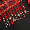 Tassel Satin Red Long Headband Butterfly Chinese Long Hairband Sweet New Year Hair Rope  Festival