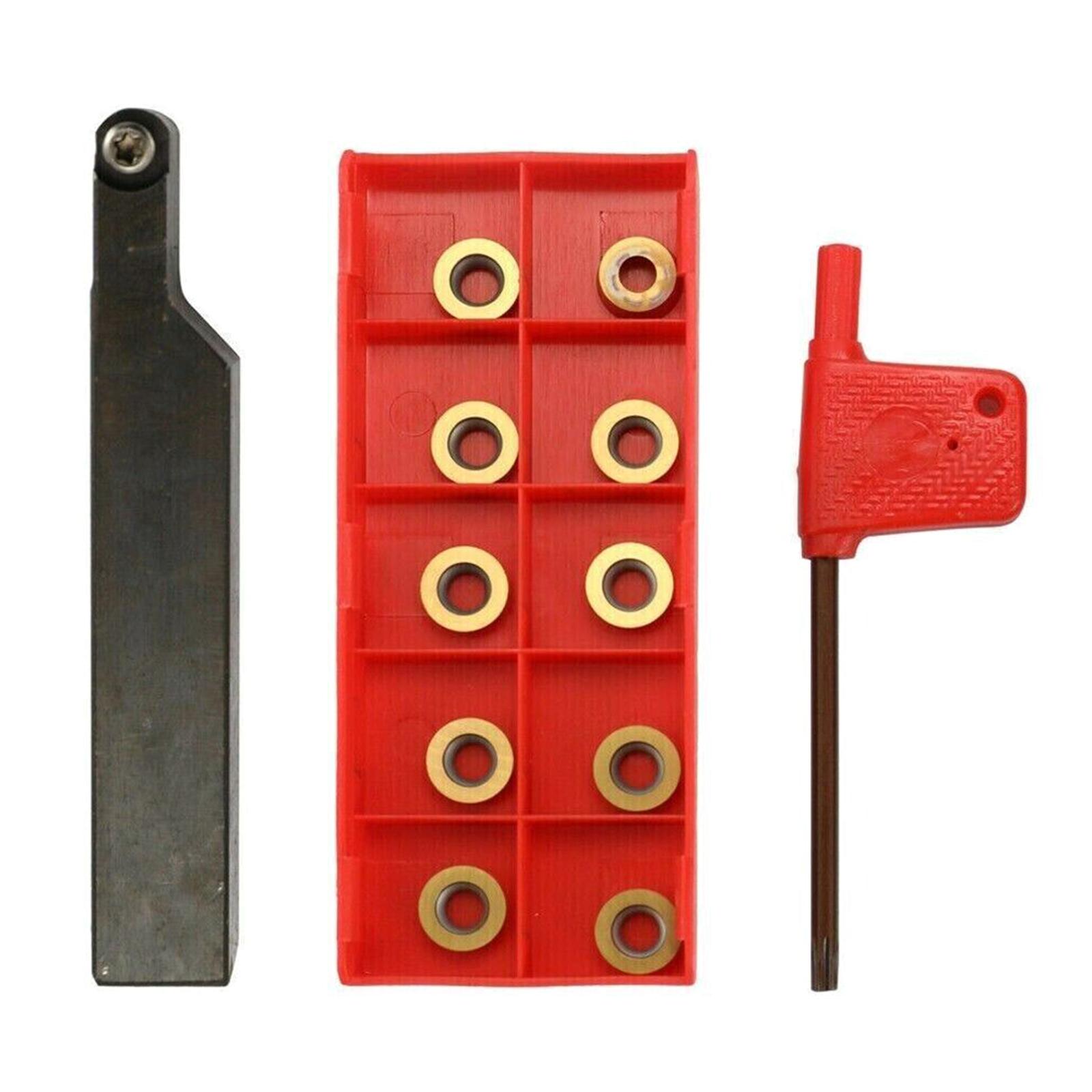 

Держатель токарного инструмента Расточная оправка Токарный резец Стержень 10 шт. Пластины RPMT10T3MO Металл 1 шт. Ключ SRAPR1616H10 Сменный